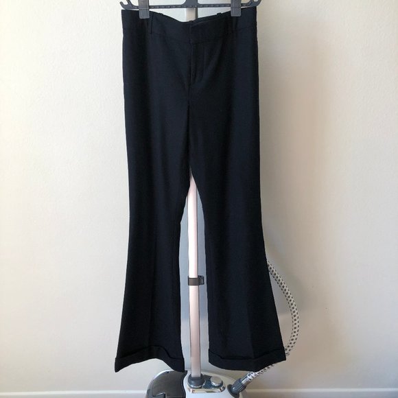 Club Monaco Black Wide Leg Wool Pants - Picture 1 of 7
